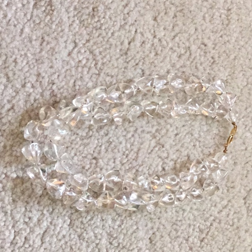 Lucite double strand necklace
